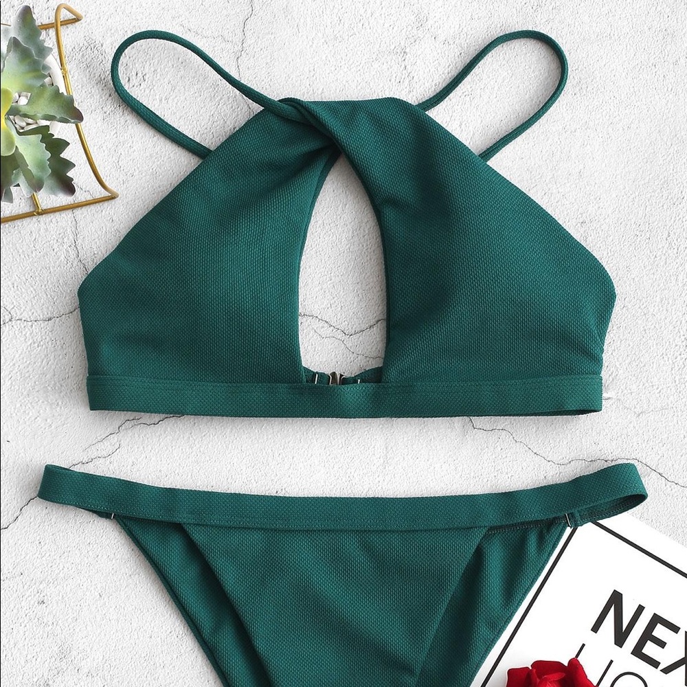 Twist Halter Cutout Bikini